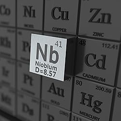 Niobium Cube - Metal Element Cubes - Laser Engraved