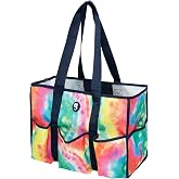 geckobrands 8 Pocket Tote - Utility Travel Swimming Pool Tote Duffle Bag for Gym, Shopping, and Everyday Use