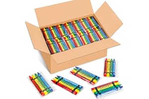 URANUS&NO.1 Crayons Bulk Individual Packs, 50 sets of 4 Colors, bulk crayons 4 pack, Mini Crayons for Kids Party Favors, Small Crayon Packs for Restaurants, Birthday Party, Travel, School Supplies (200 Count)