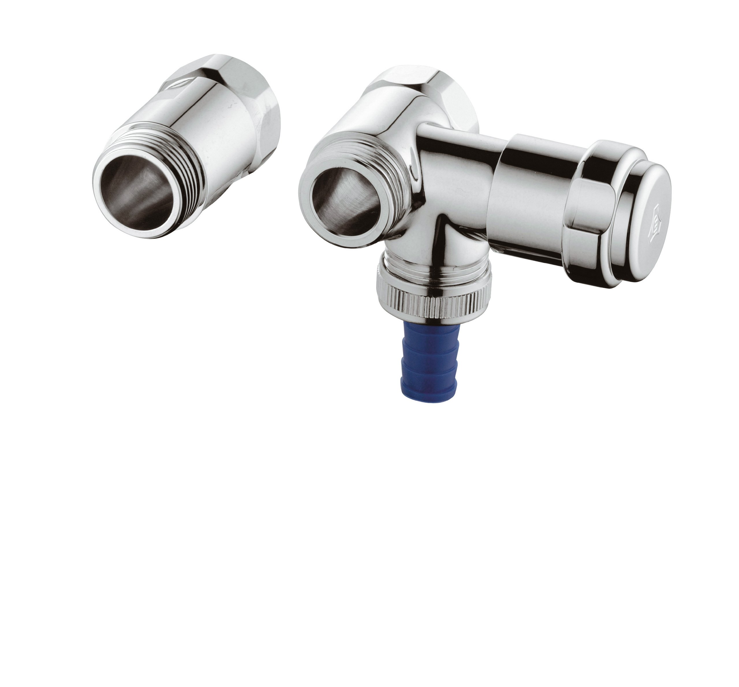 Grohe 41043000 WAS Valve Fitting 1/2-Inch DN 20 with Connector on Right Chrome-Plated