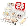 A-LuGei 【Military Grade】 Drawer Organizer for Vanity Bathroom Makeup Desk | 【𝐌𝐚𝐤𝐞𝐮𝐩】【𝗕𝗮𝘁𝗵𝗿𝗼𝗼𝗺】 Drawer Organizer