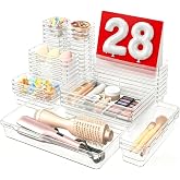 A-LuGei 【Military Grade】 Drawer Organizer for Vanity Bathroom Makeup Desk | 【𝐌𝐚𝐤𝐞𝐮𝐩】【𝗕𝗮𝘁𝗵𝗿𝗼𝗼𝗺】 Drawer Organizer
