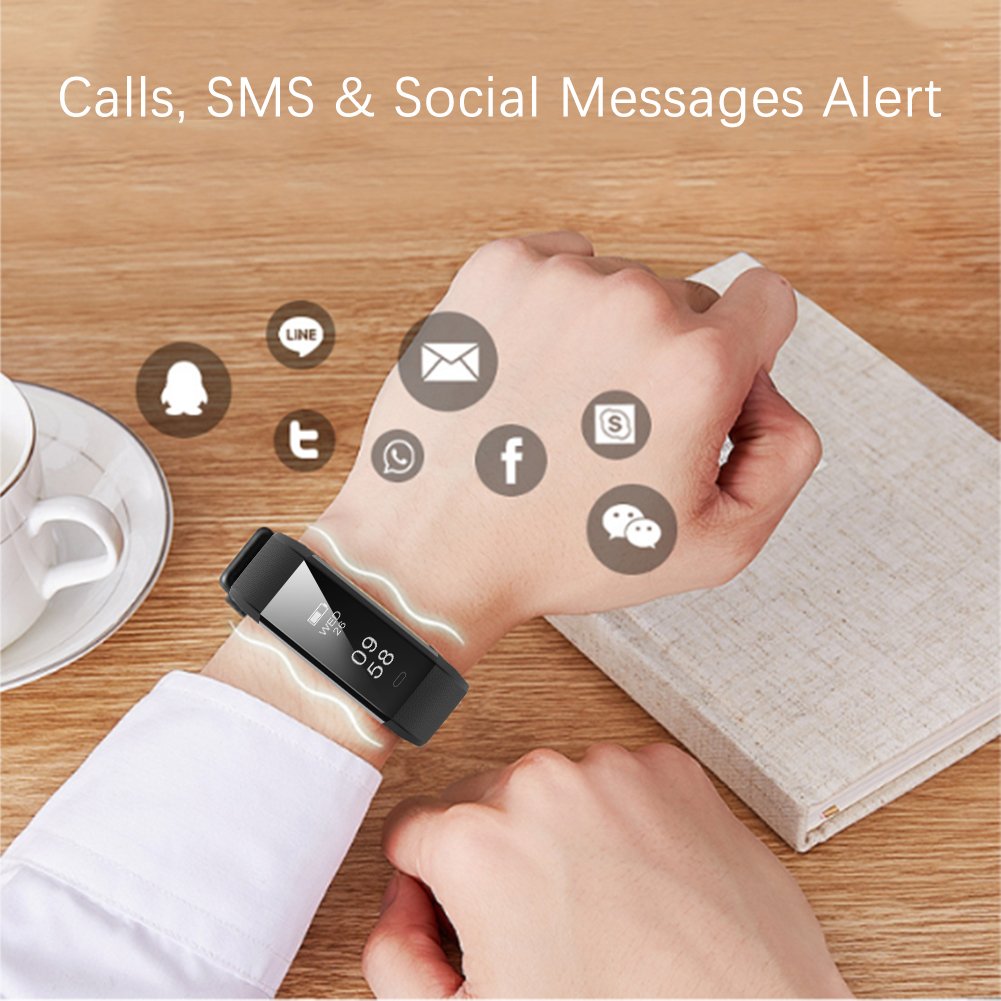 Lintelek Activity Tracker Slim Fitness Tracker Watch, Touch Screen