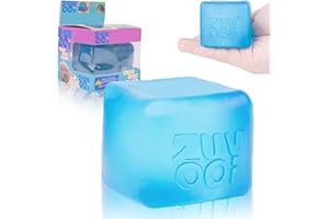ZUVOOI Stress Cube Squishy Stress Balls for Adults Kids Sensory Fidget Toy for Your Best Mellow and Chill - Fidget Ice Cubes-Square Shape with Filling in Blue (Blue Cube)