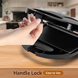 Aigostar Deep Fill Toastie Maker Panini Press 750W Non-Stick Plates Black view 6