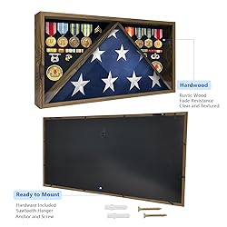DecoWoodo Memorial Flag Display Case for 5' x