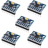 AOICRIE 5pcs Pre-Soldered GY-521 MPU-6050 MPU6050 3 Axis Accelerometer Gyroscope Module 6 DOF 6-Axis Accelerometer Gyroscope Sensor Module 16 Bit AD Converter Data Output IIC I2C