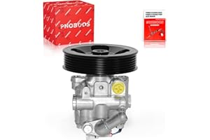 PHOBOOS Power Steering Pump Compatible with Subaru Forester 2011-2013 H4 2.5L, Wagon, with Outlet & Pulley, Smooth Steering, Low Noise, High Durability, Ref. 21-607