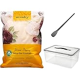 wisedry 5 LBS Silica Gel Flower Drying Crystals with Sealed Container & Brush, Color Indicating, Reusable