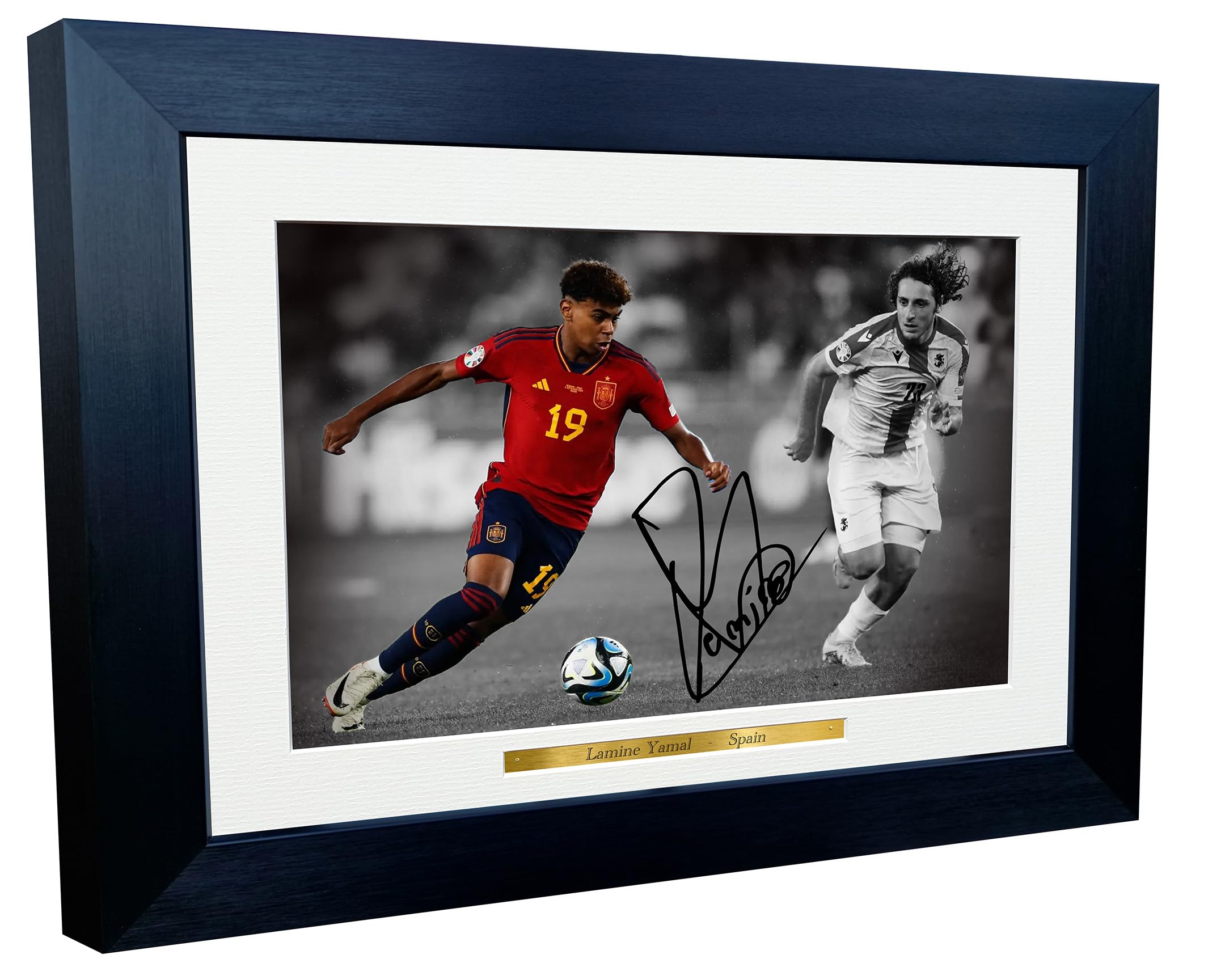 12x8 A4 Signed Lamine Yamal Spain Autographed Autograph Signed Signature Photograph Photo Picture Frame Football Soccer Poster Barcelona Gift 3