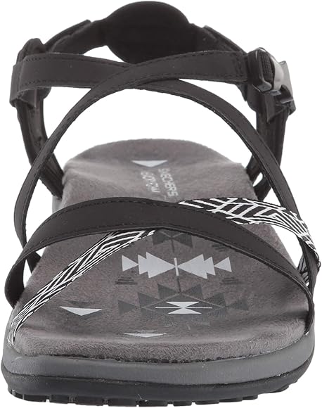 skechers strappy flat sandals with slingback