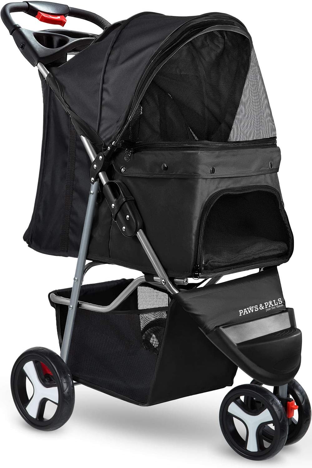 paws and pals deluxe folding stroller