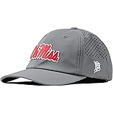 Branded Bills Officially Licensed x Mississippi Old Miss Rebels Performance Dad Hat Collection Ole Miss Crimson Script PVC