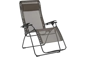 Lafuma LFM3121 8717 Futura Zero Gravity Batyline XL Serie Relaxation Portable Outdoor Steel Framed, Chair Recliner, Lounge Chair, Graphite