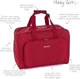 Hobby Gift Sewing Machine Bag Red Polyester Padded Carry Case 47x21x33 cm view 4