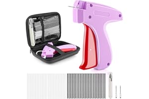 RBFSAH Stitch Sewing Gun, Stitch Fastener Tool Kit, Clothes Stitch Tagging Gun, Quick Clothing Fixer Stitching Gun with 3 Needles 1500 Black Fasteners 1500 White Fasteners & Scissor
