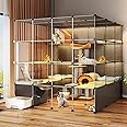 WXXSHGDW Cat Cages Indoor with Litter Box, Large Cat Cage, DIY Cat Enclosure, 4 Tier Cat Villa Extra Large Space, for 2-4 Cats