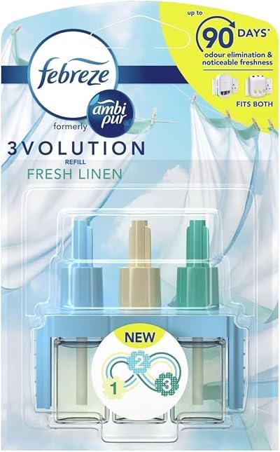 Febreze 3Volution Fresh Linen 20ml UK Plug Diffuser Refills