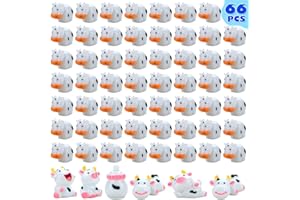 HYBEADS 66 Pcs Mini Cow Garden Decor, Milk Cow Figurines Tiny Resin Cow Fairy Garden Decor Miniature Home Décor