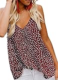 BLENCOT Women Cute Sleeveless Shirts Blouses Button