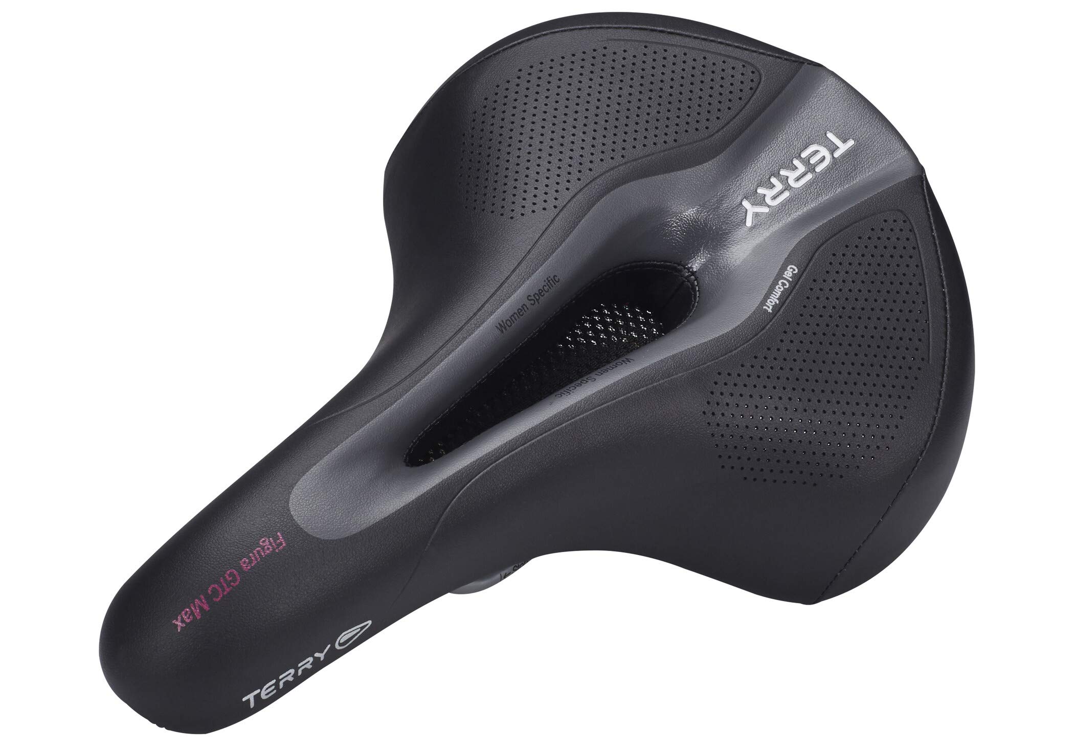 Terry Figura GTC Gel Woman Saddle with CrMo Frame and WeatherMax Dura Silk Upper Material in Black, Seat Width: 12 cm - 15 cm, 423 006 09