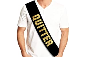 Sterling James Co. Quitter Retirement Party Sash - Funny Retirement Party Supplies, Ideas, Gifts and Decorations