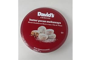 Cookies Gourmet Cookies Butter Pecan Meltaway Compatible with David's – 32Oz Butter Cookies with Crunchy Pecans and Powdered 