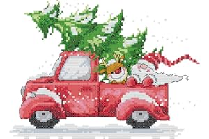 Awesocrafts Cross Stitch Stamped Kits Christmas eve Easy Patterns Cross Stitching Embroidery Needlework Kit Supplies