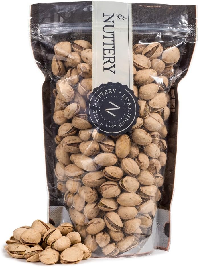 The Nuttery Freshly Roasted Salt and Pepper Pistachio Nuts - 16 ounce Pouch bag (1lb)