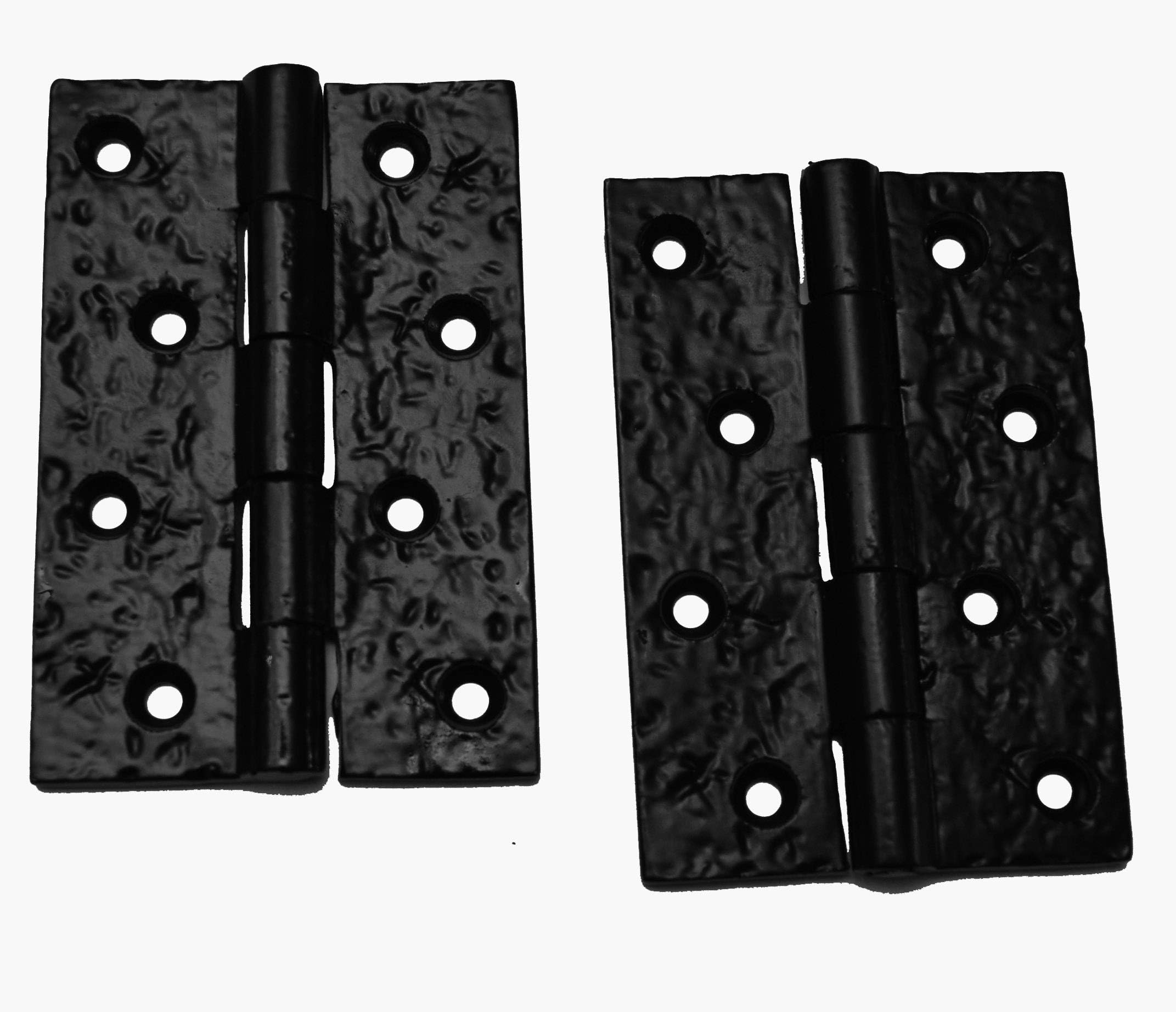 OriginalForgery A Pair Of 4" x 2-1/2" Butt Hinges in Black Cast Iron