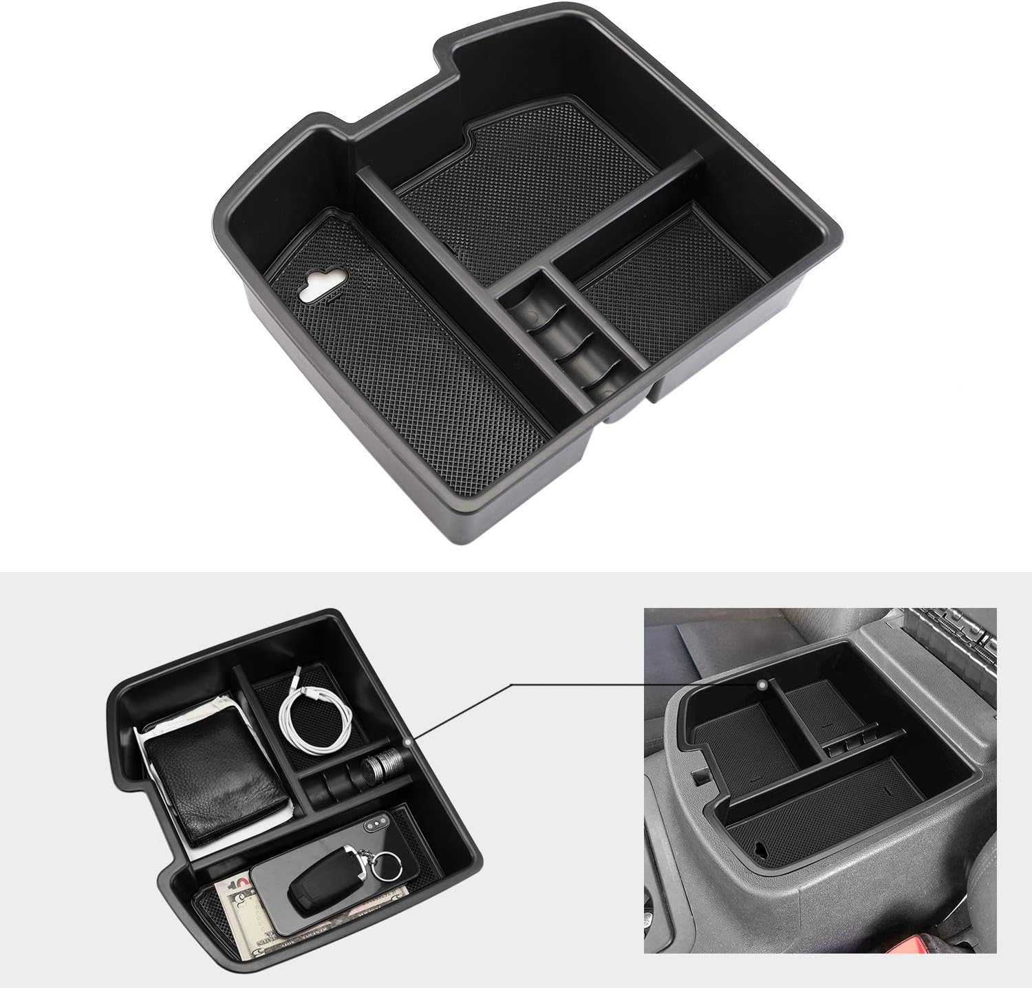 Seven Sparta Center Console Organizer for GMC Sierra Yukon Chevrolet Avalanche Chevy Silverado