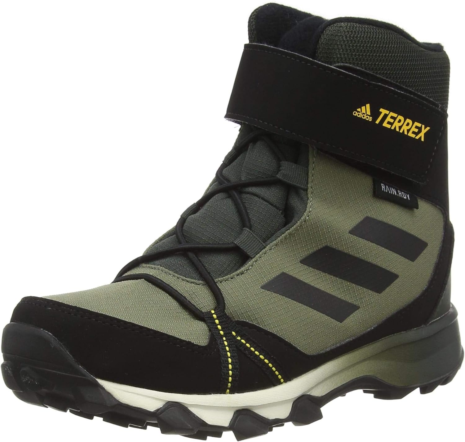 adidas Terrex Snow CF R.RD Trail Running Shoe, Leggrn Cblack Sogold, 4
