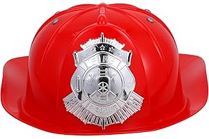 Toddmomy Kids Firefighter Hat Kids Fireman Hat Hard Plastic Fire Safety Hats Safety Helmet Toy for Kids Role Play Party