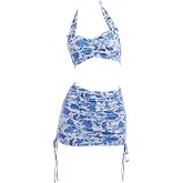 daizbella Women's Bikini Sets 50's Retro Vintage High Waist Strawberry Swimsuit Two-Piece Bathing Suit