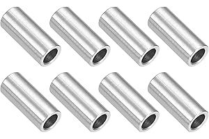 uxcell 8Pcs 304 Stainless Steel Spacer 1/2" OD x 5/16" ID x 1-1/8" Length(12x8x28mm) Screw Standoff Bushing Plain Finish Unth