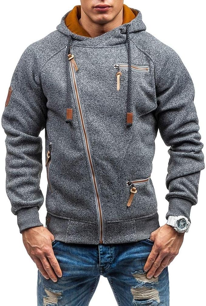 dark grey zipper hoodie