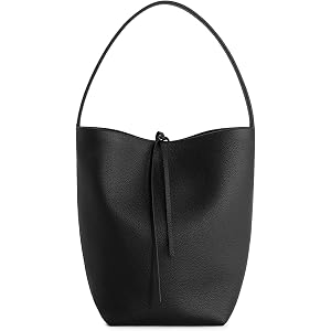 befen Genuine Leather Bucket Bag for Women, Soft Pebbled Shoulder Bag | Soft Pebbled Leather Bucket Shoulder Bag, Everyday Ca
