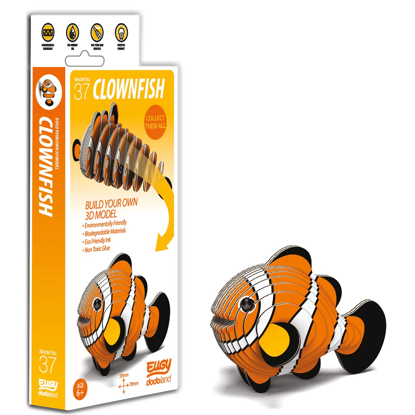 EUGY 3D Clownfish Model Craft Kit
