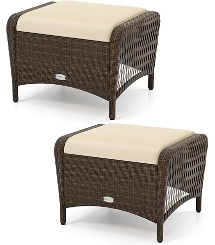 Metal Outdoor Ottomans Festival Depot Patio Ottoman Wicker