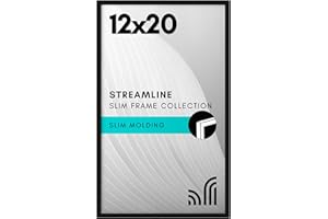 Americanflat 12x20 Picture Frame with Polished Plexiglass - Streamline Collection - Thin Border Picture Frame for Wall Displa