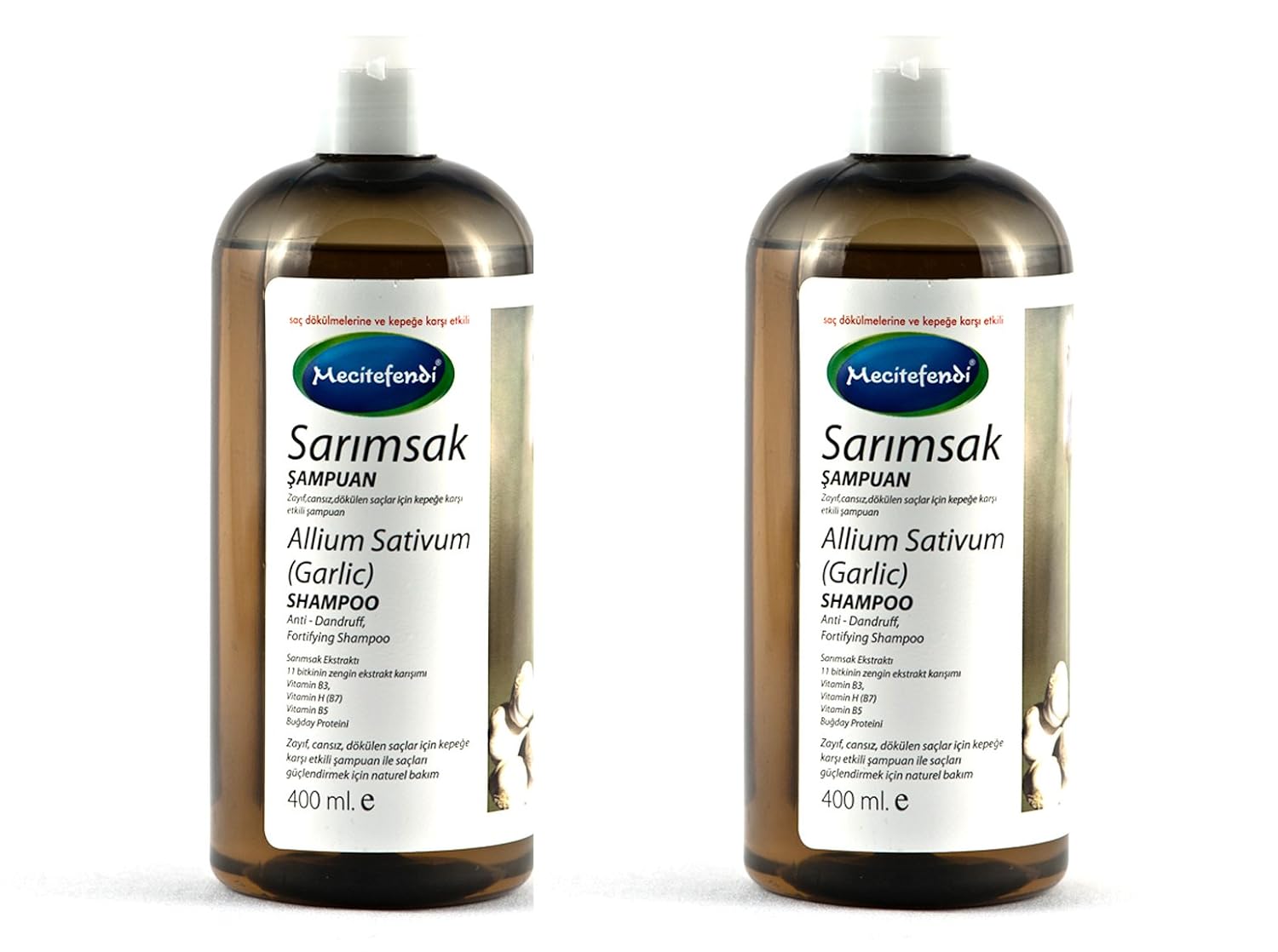 Mecitefendi Garlic Shampoo For Hair Loss 2x 400 Ml Amazonco