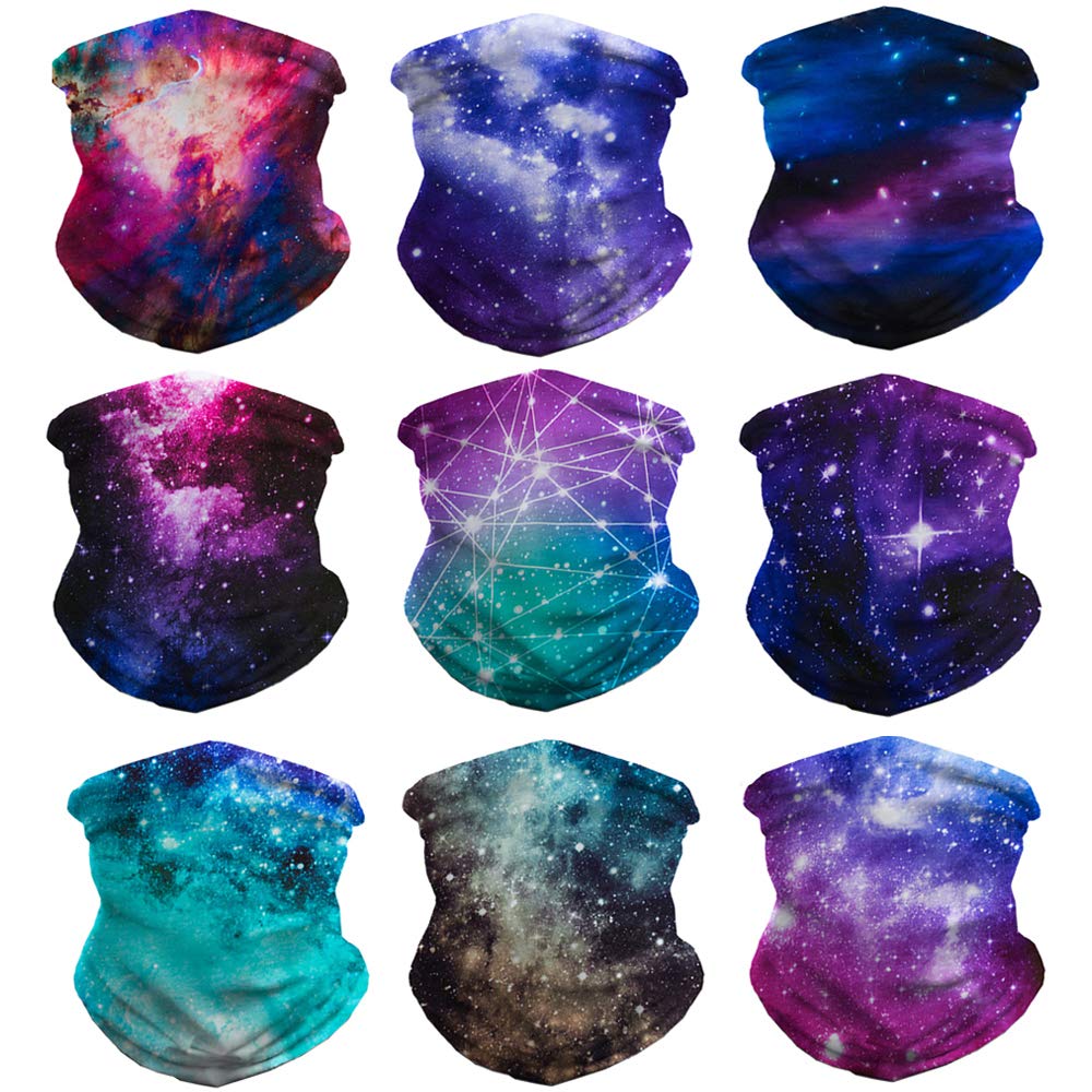 KALILY 12 piezas/9 piezas/6 piezas diadema bandana – máscara facial para el cuello polaina escudo bufanda color sólido