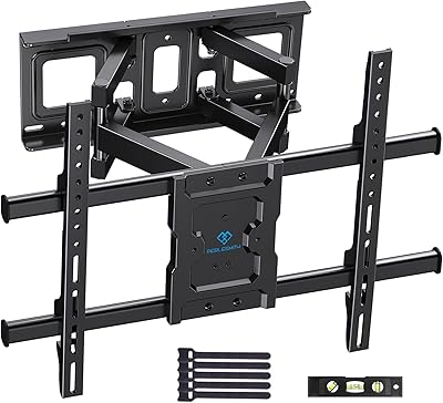 PERLESMITH TV Wandhalterung, Schwenkbare Neigbare TV Halterung für 37-85 Zoll Flach & Curved Fernseher bis zu 60kg, Wandhalterung Fernseher max.VESA 600x400mm