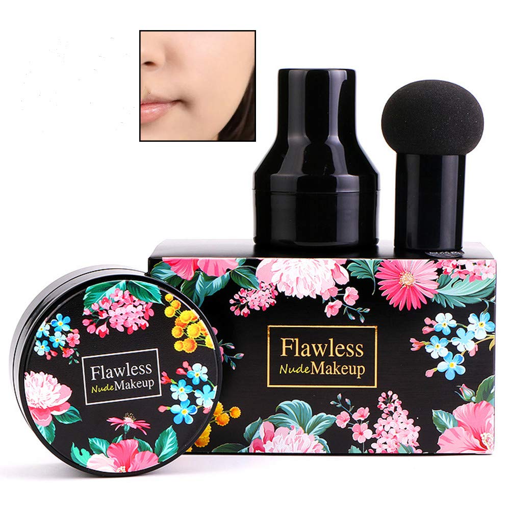 Mushroom Head Air Cushion BB Cream, Concealer Lasting Nude Makeup Moisturizing Brightening Pigment CC Liquid Foundation, Even Skin Tone Makeup Base Primer（Lvory)