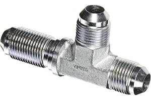 Brennan Industries 2704-08-08-08-FG Forged Steel Bulkhead Run Tee Tube Fitting, 3/4"-16 SAE x 3/4"-16 SAE x 3/4"-16 SAE Thread, 1/2" Male JIC x 1/2" Male JIC x 1/2" Male JIC