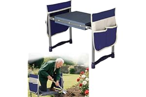 Luvenia Garden Kneeler and Seat,Foldable Garden Stool 10.8" Wider Heavy Duty 2-in-1 Kneeling Pad,Bench Kneeler and Seat Gardening Gifts for Women,Men,Seniors,Grandparents