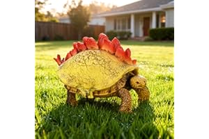 FLASHTOSS Stegosaur-Style Turtle Costume Funny Halloween Reptile Costume, Latex Dino Headwear for Pet Dress-Up (Small)