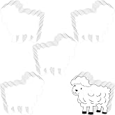 Geyee 100 Pcs Sheep Paper Cutout, for Fall Bulletin Board Decor, Sheep | White Sheep Die Cuts Bulk, Lamb Paper Cutouts Craft Projects, School Wall Display, Fall Harvest Party Decor, Teacher Supply