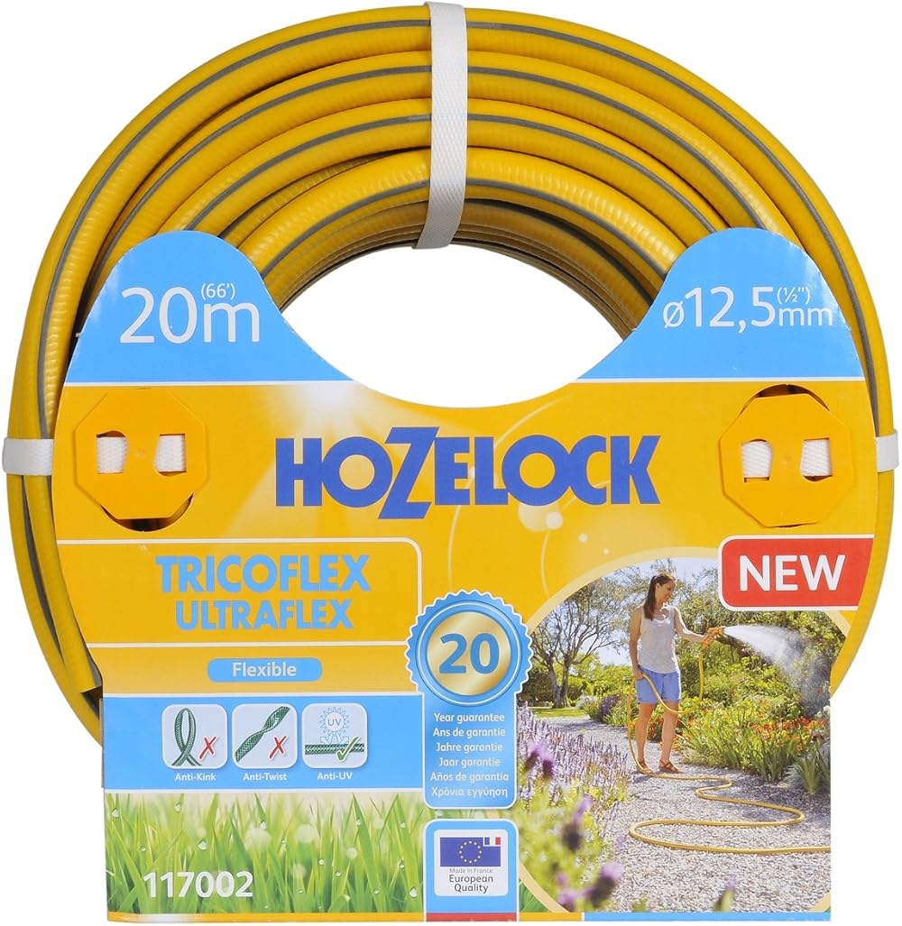 Hozelock Tricoflex Ultraflex Hose Yellow 12.5 mm x 20 m