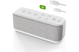 OnLyee White Noise Machine Adult, Sound Machine Rechargeable for Office Privacy & Noise Canceling, Powerful Battery, 42 Sooth